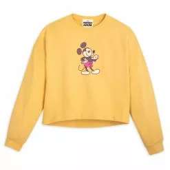 Disney Store Sweatshirt Mickey Genuine Mousewear Jaune Pour Femmes