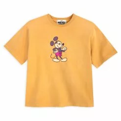 Disney Store T-shirt Mickey Genuine Mousewear Jaune Pour Femmes