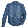 Disneyland Her Universe Chemise En Jean Mickey Et Pluto Style BD Pour Femmes