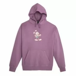 Disney Store Sweatshirt Mickey Genuine Mousewear à Capuche Mauve Pour Adultes