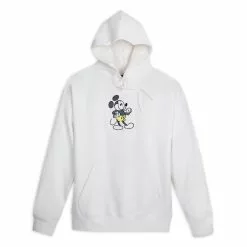 Disney Store Sweatshirt Mickey Genuine Mousewear à Capuche Blanc Pour Adultes