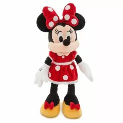 Disney Store Peluche Minnie Mouse Rouge De Taille Moyenne