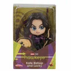 Hot Toys Figurine Cosbaby Kate Bishop à Tête Oscillante Avec Lucky -Disney Store 461012781330 2