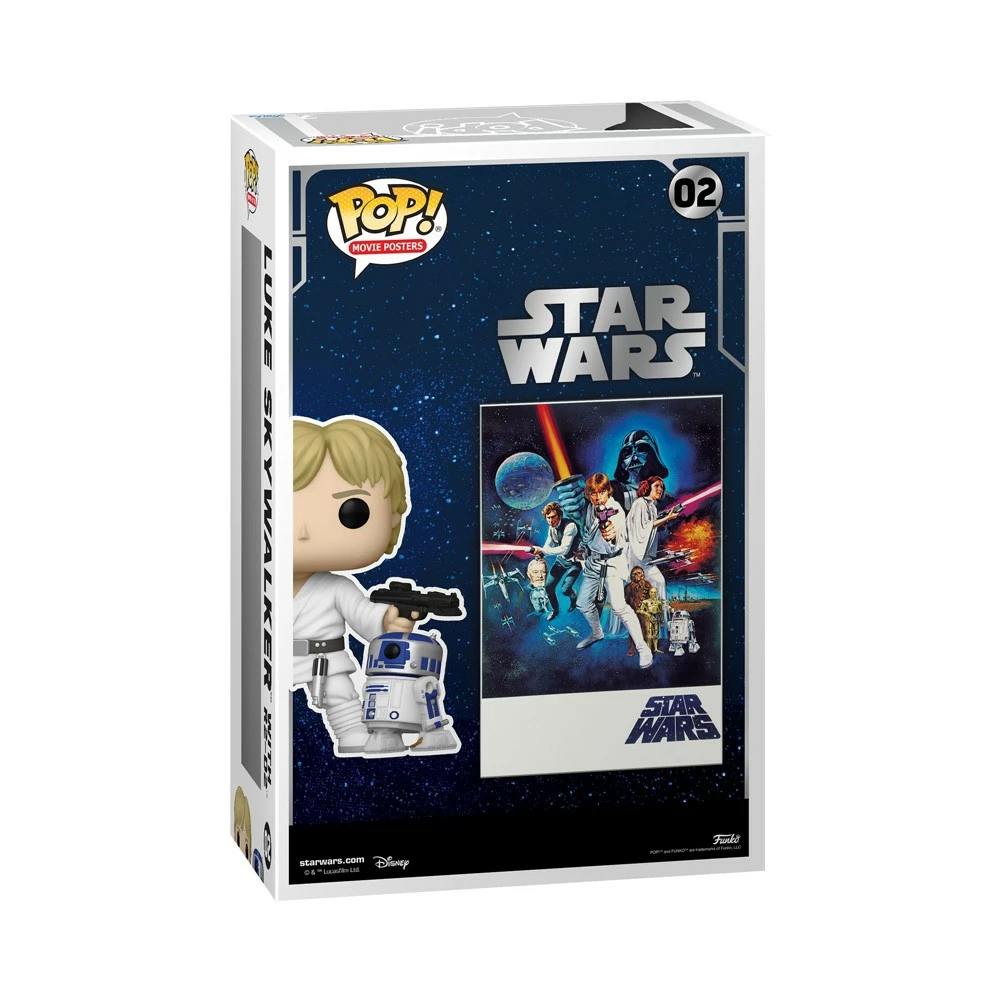 Funko Figurines Luke Skywalker Et R2-D2 Pop! En Vinyle Avec L'affiche Du Film, Star Wars : Un Nouvel Espoir 2 Funko Figurines Luke Skywalker Et R2-D2 Pop! En Vinyle Avec L'affiche Du Film, Star Wars : Un Nouvel Espoir – Image 2