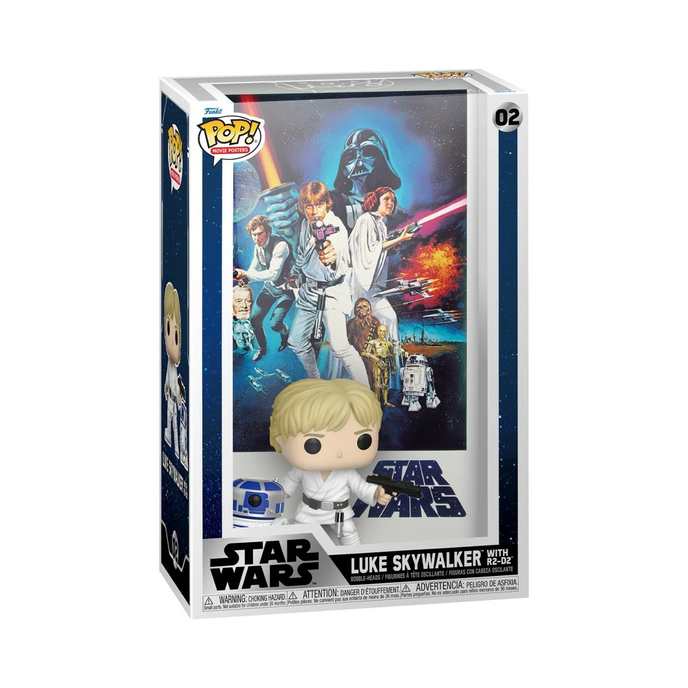 Funko Figurines Luke Skywalker Et R2-D2 Pop! En Vinyle Avec L'affiche Du Film, Star Wars : Un Nouvel Espoir 1 Funko Figurines Luke Skywalker Et R2-D2 Pop! En Vinyle Avec L'affiche Du Film, Star Wars : Un Nouvel Espoir