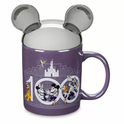 Disney Store Disneyland Resort Mug Avec Couvercle Mickey Et Ses Amis Disney100 Celebration