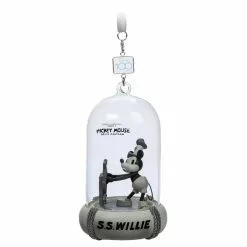 Disney Store Décoration à Suspendre Steamboat Willie Son Et Lumière, Collection Living Magic Sketchbook, Disney100 Eras