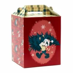 Disney Store Petite Boîte Cadeau Mickey Et Ses Amis Avec Anse, Collection Walt's Holiday Lodge