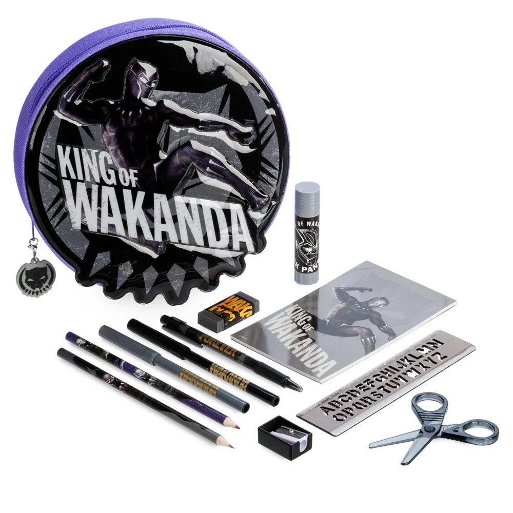 Disney Store Kit De Fournitures Black Panther Zippé 1 Disney Store Kit De Fournitures Black Panther Zippé