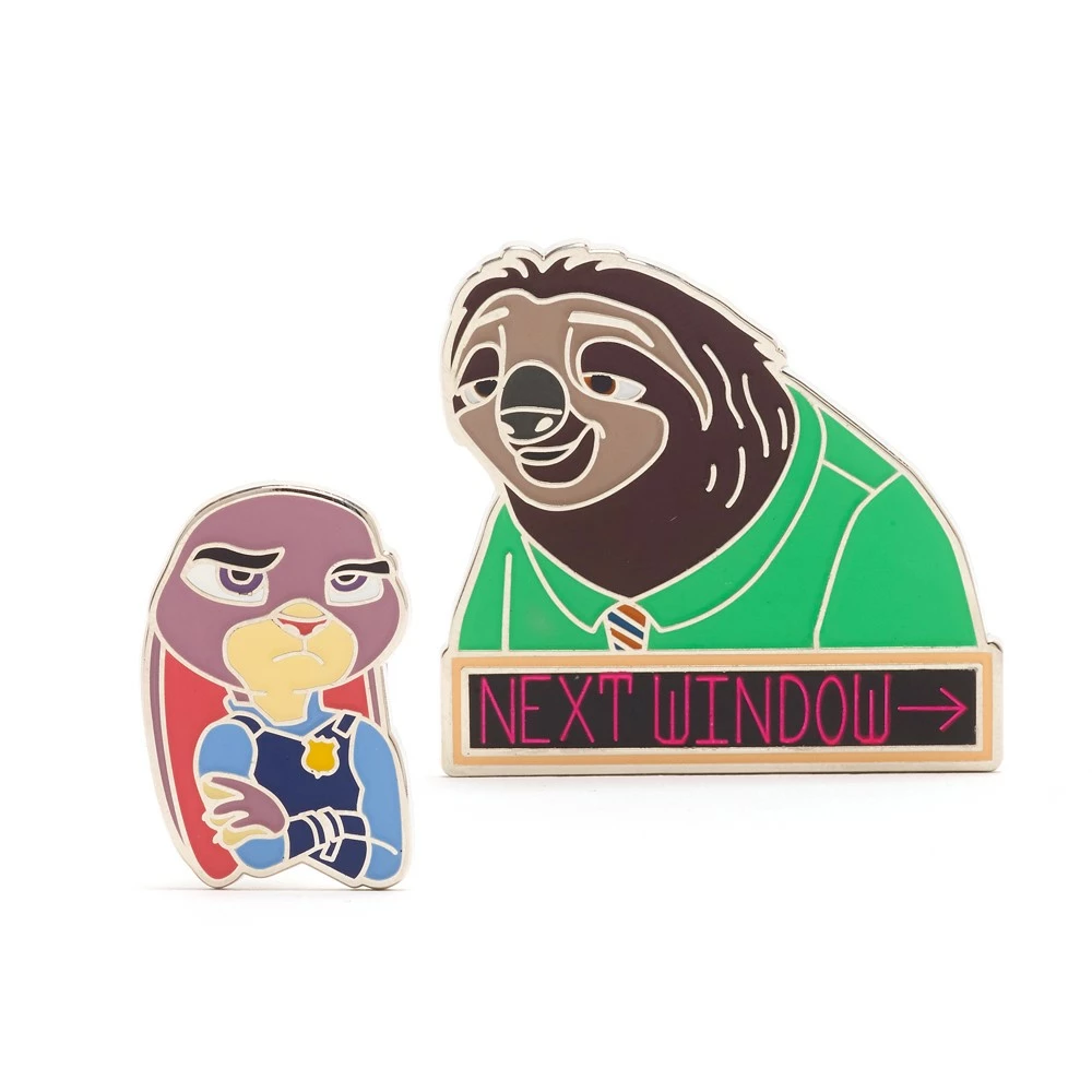 Disney Store Ensemble De Pin's Judy Hopps Et Flash Slothmore, Zootopie 1 Disney Store Ensemble De Pin's Judy Hopps Et Flash Slothmore, Zootopie