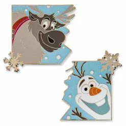 Disney Store Disney One Family Pin's Olaf Et Sven "Amis Pour La Vie", La Reine Des Neiges