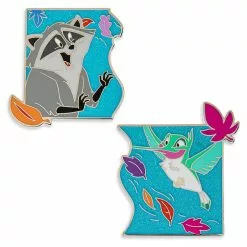 Disney Store Disney One Family Pin's Meeko Et Flit "Amis Pour La Vie", Pocahontas