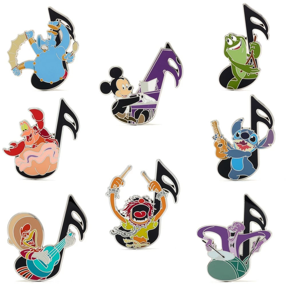 Disney Store Ensemble De Pin's Mystère Notes De Musique 1 Disney Store Ensemble De Pin's Mystère Notes De Musique